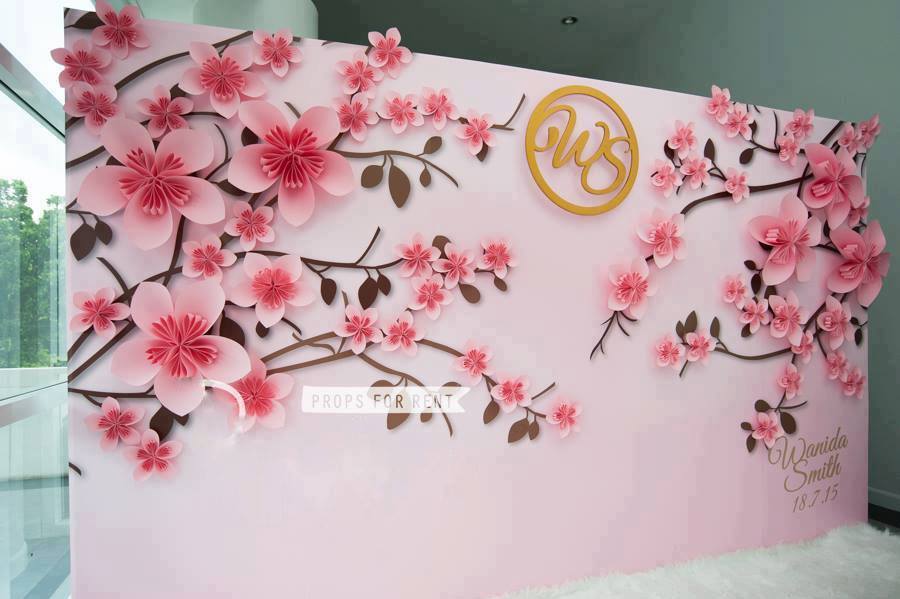 Backdrop wedding cưới trọn gói hoa giấy